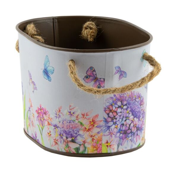 Gold Coast Butterfly Garden Embroidered Cotton Washcloth Set with Decorative Tin - Picture 4 of 9